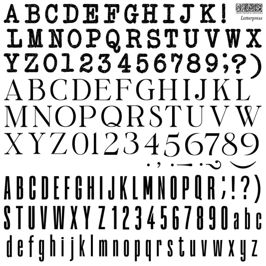 Letterpress 12x12 IOD Stamp