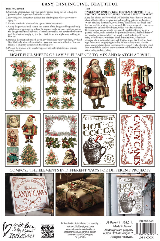 Candy Cane Cottage IOD Transfer 8X12 Pad