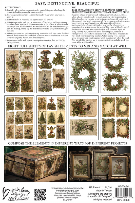 Fairy Merry Christmas IOD Transfer 8X12 Pad