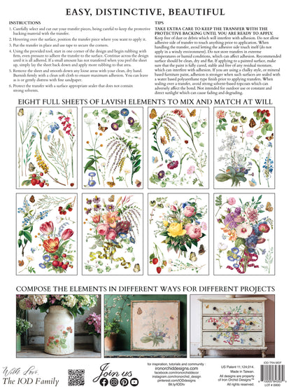 Marché des Fleurs IOD Transfer 12x16 Pad™