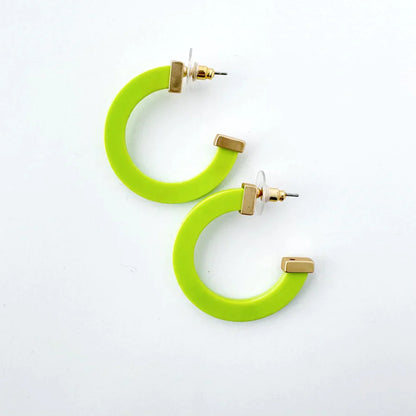 Acrylic Hoop Earrings