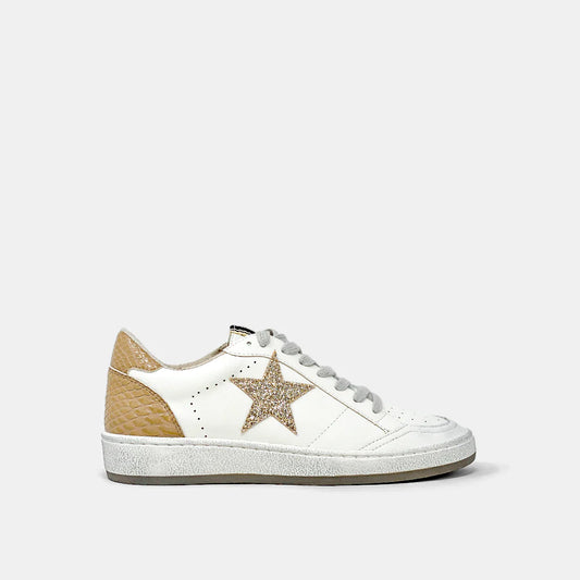 Paz Taupe Snake Sneaker