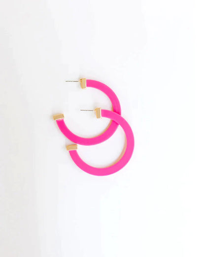 Acrylic Hoop Earrings