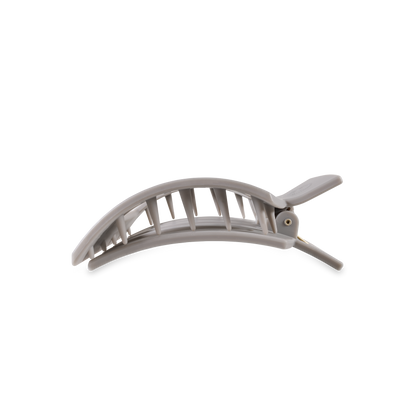 Silver Flames Medium Flat Square Hair Clip