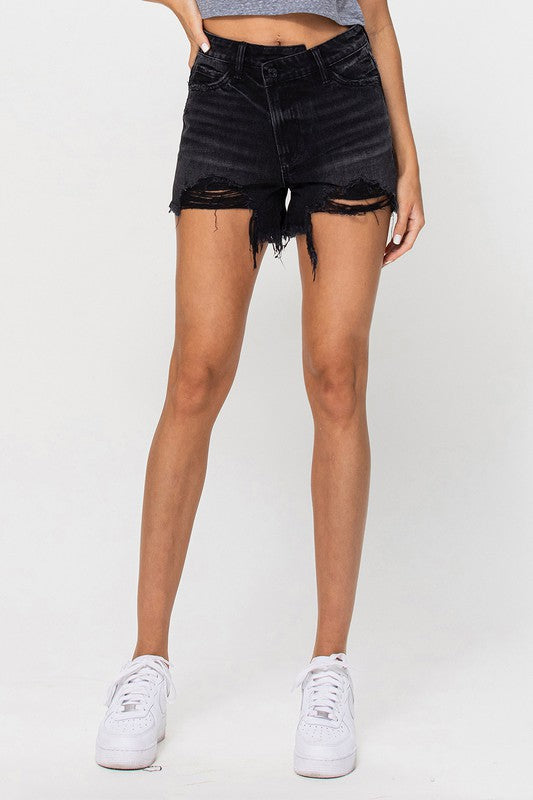 Kaitlyn Black High Rise Criss Cross Short