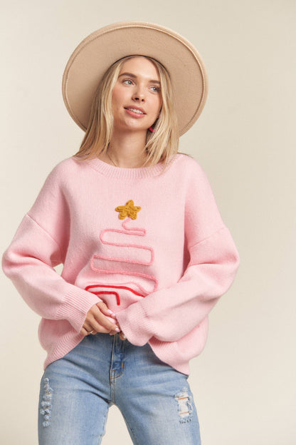Pretty in Pink Christmas Sweater