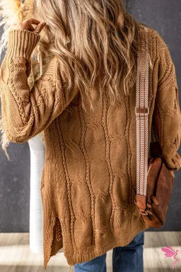 Love Always Wins Cardigan- Brown