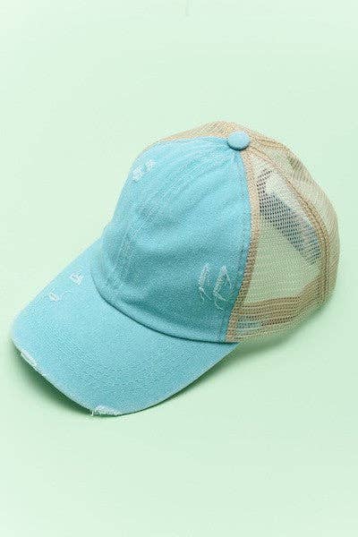 Premium Distress Mesh Back Baseball Cap