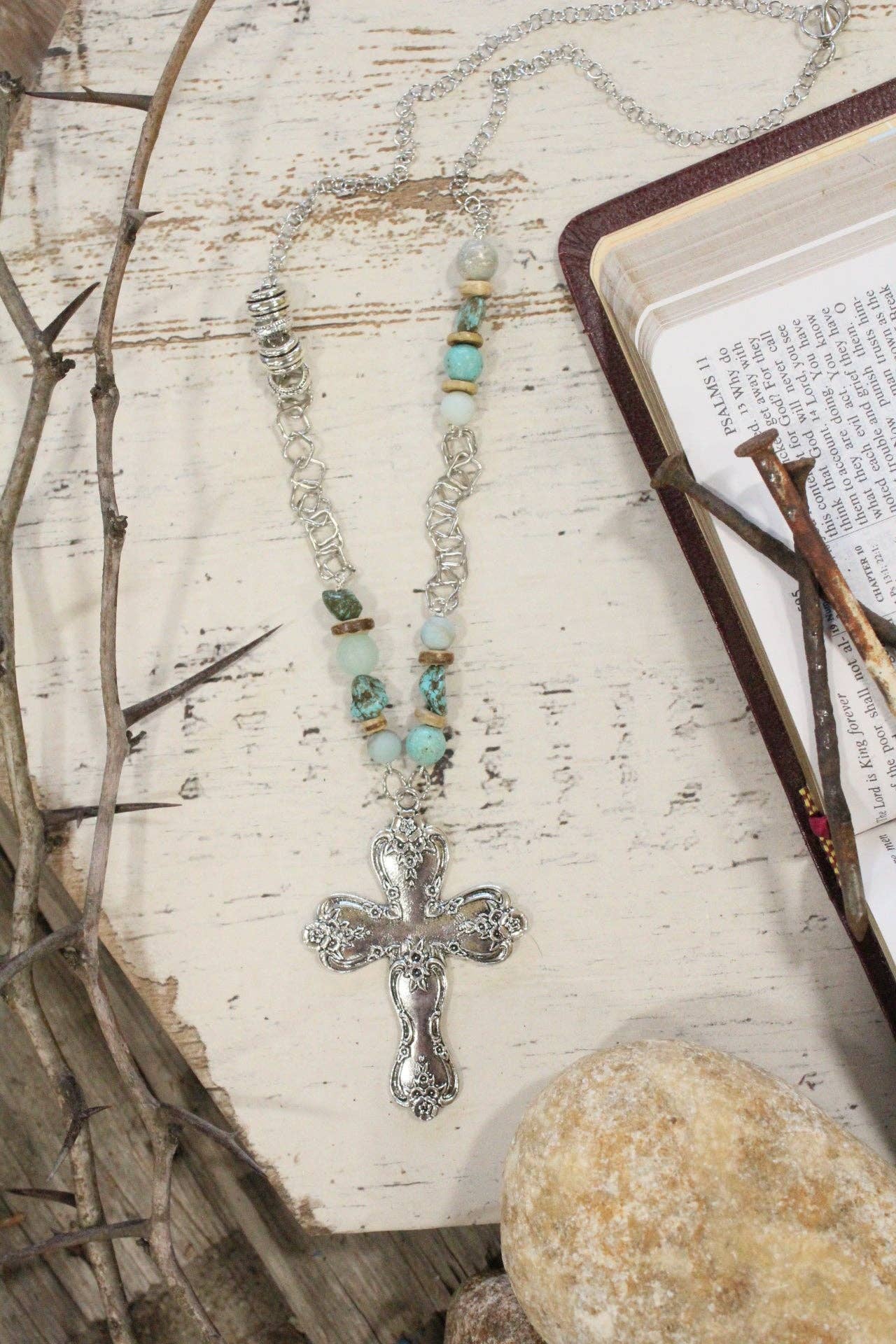 When The Root Is Deep Cross Necklace