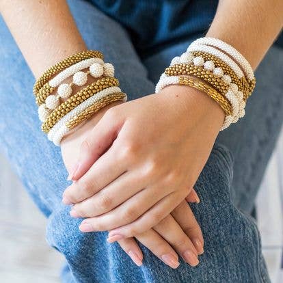 Classic Globe Bracelet - Cream