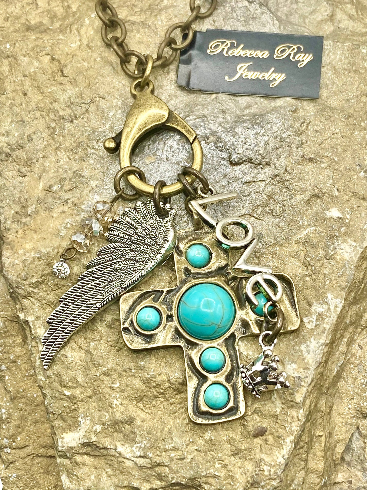 Vintage Cross Charm Necklace