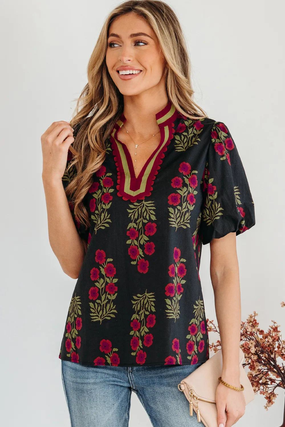 Midnight Bloom Blouse