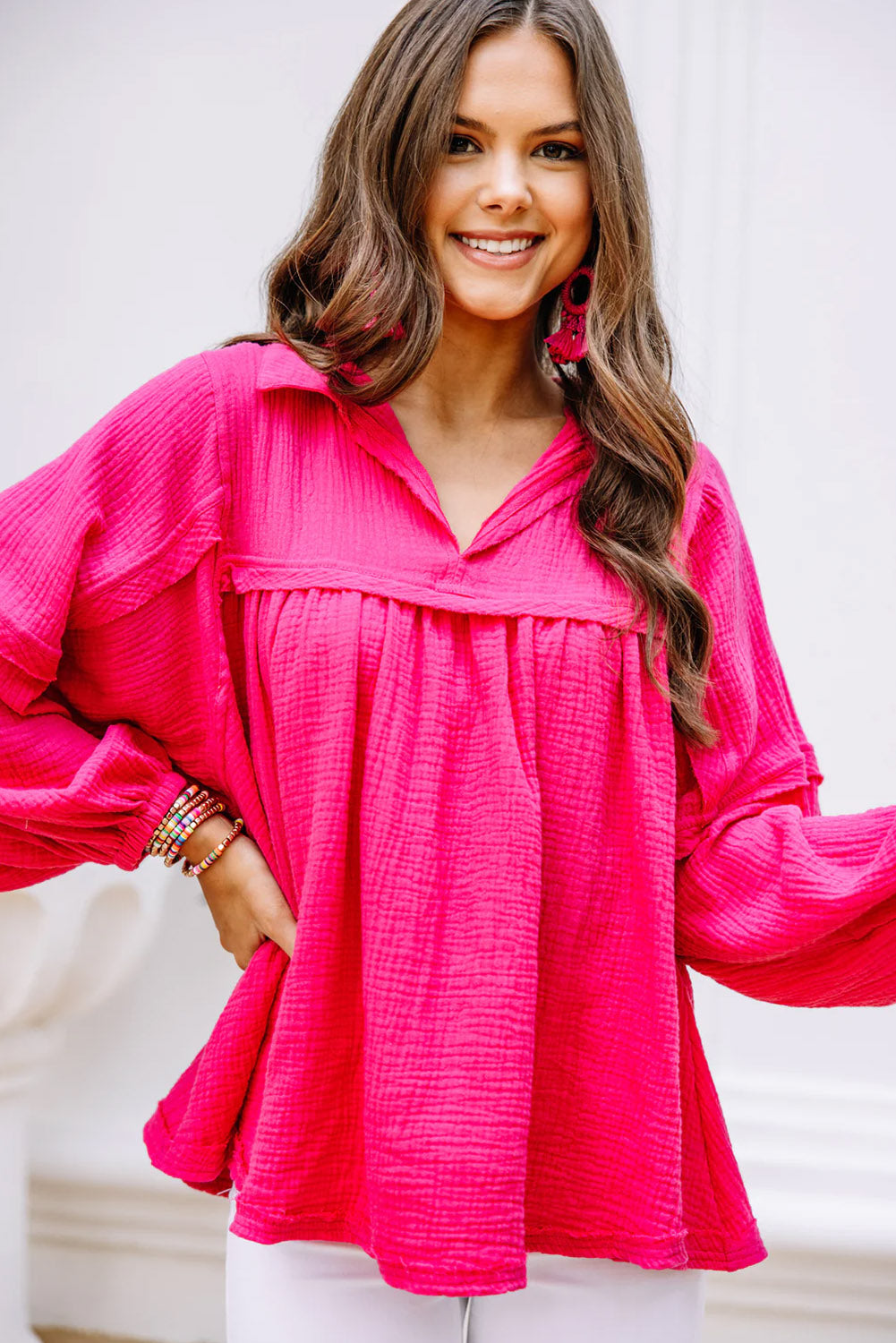 Beautifully Bubbly Sleeve Blouse