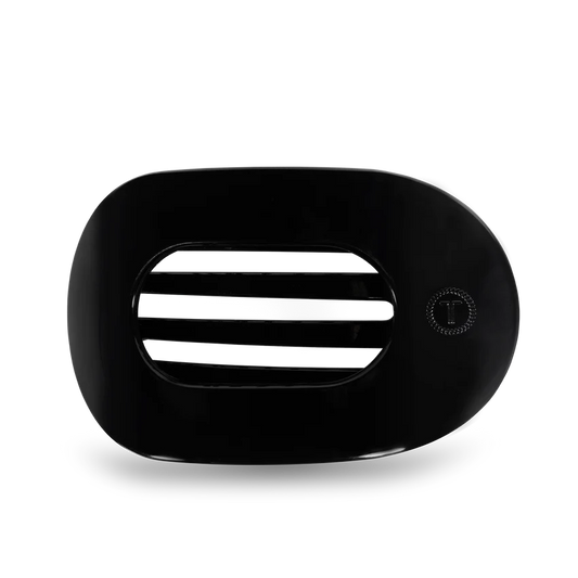 TELETIES - Jet Black Large Flat Round Clip