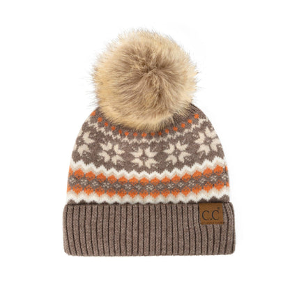 C.C Nordic Fair Isle Beanie