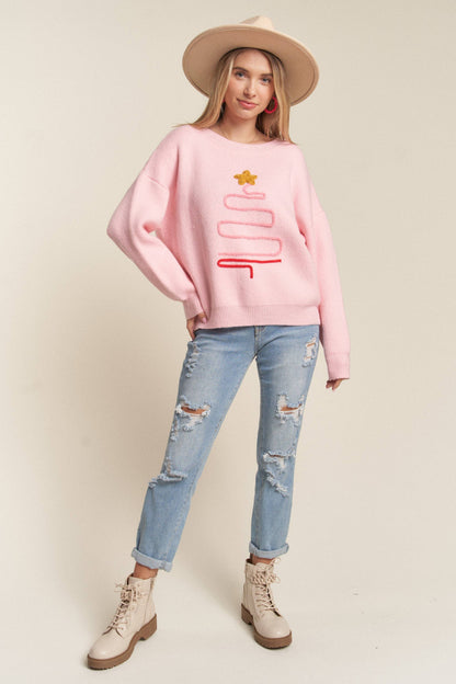 Pretty in Pink Christmas Sweater
