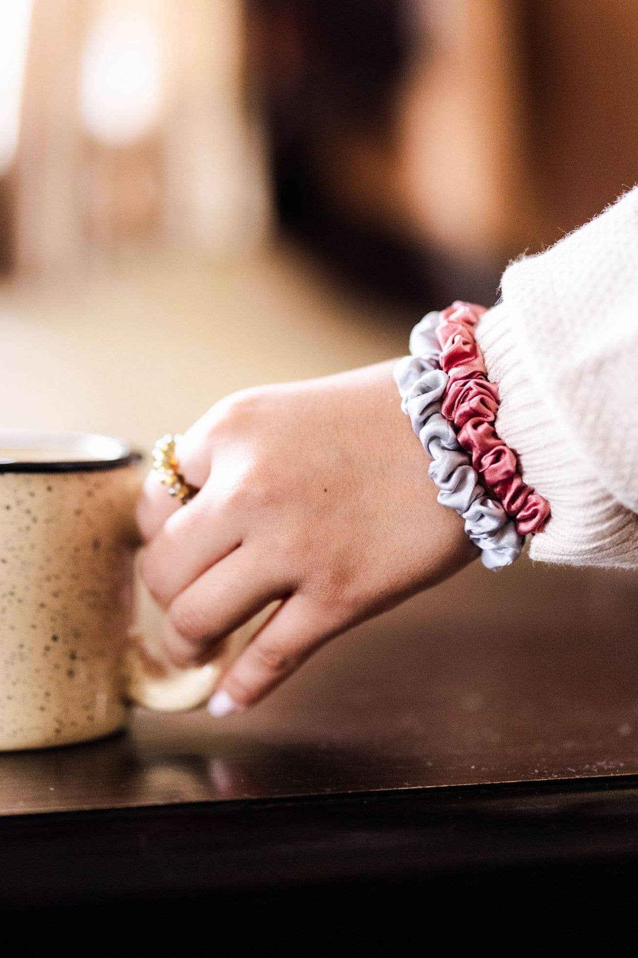 Silver Flames - Small Scrunchie, 3-Pack