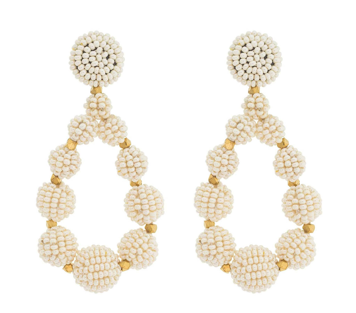 The Chelsea Teardrop Earring- Cream