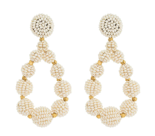 The Chelsea Teardrop Earring- Cream