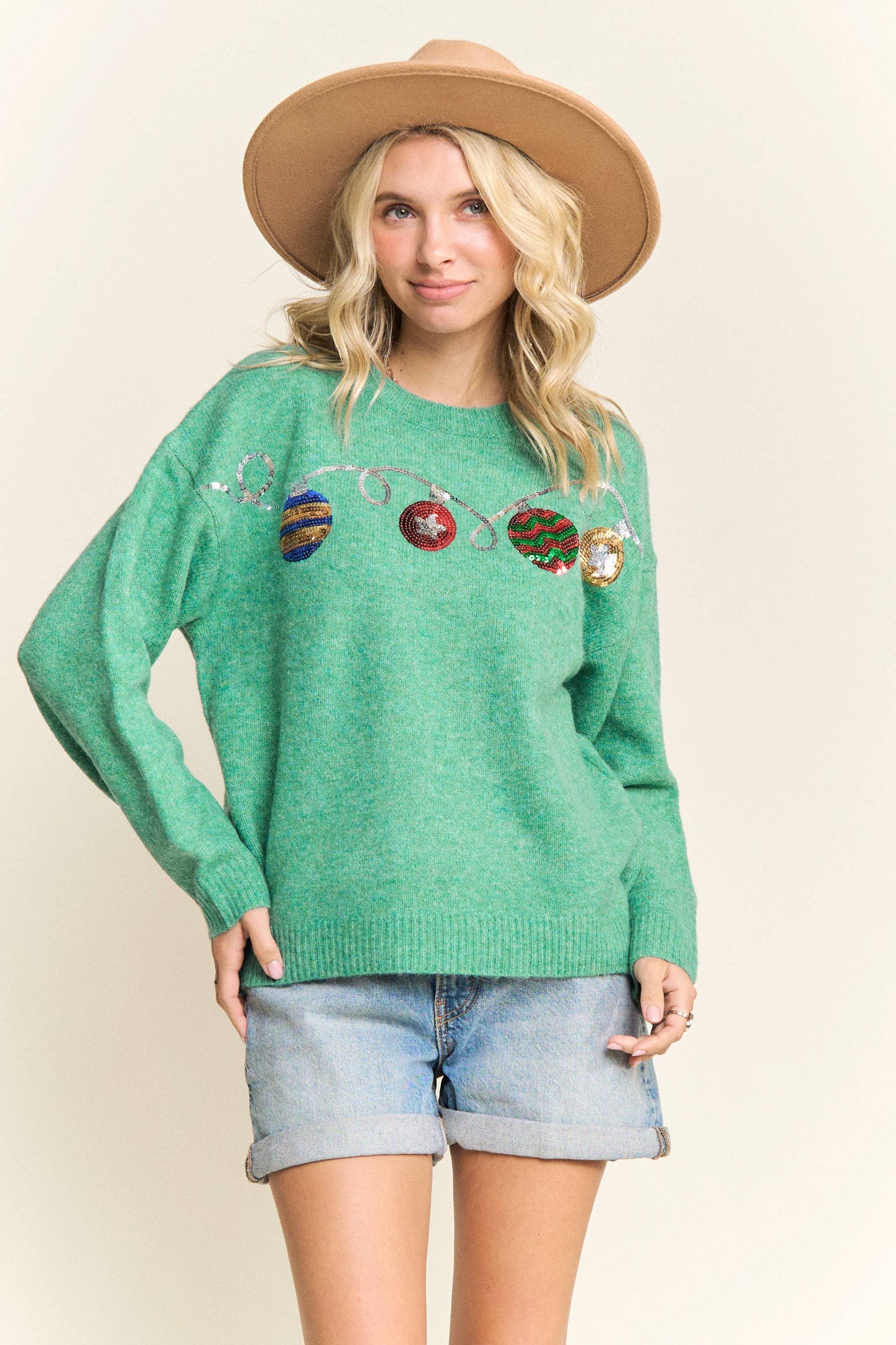 Christmas Ornament Sweater | Green