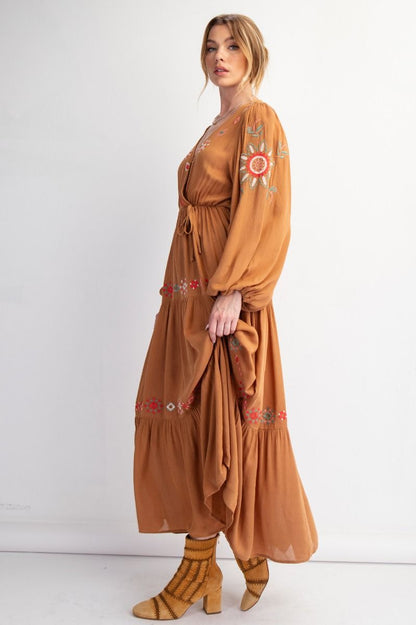 Celeste Embroidered Maxi Dress