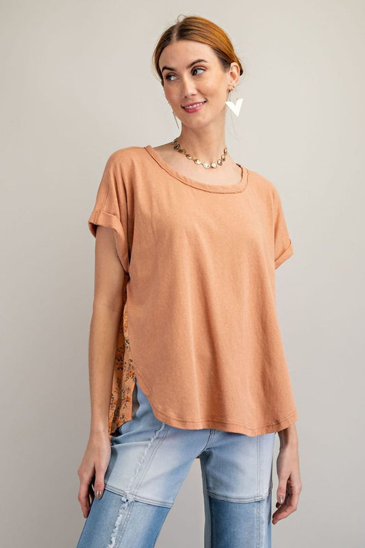 Sunset Bloom Coral Bliss Top