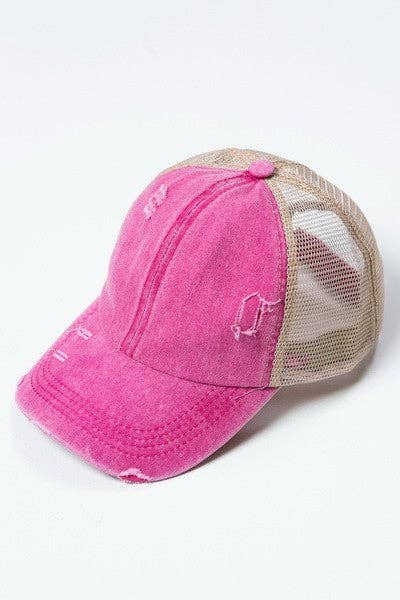 Premium Distress Mesh Back Baseball Cap