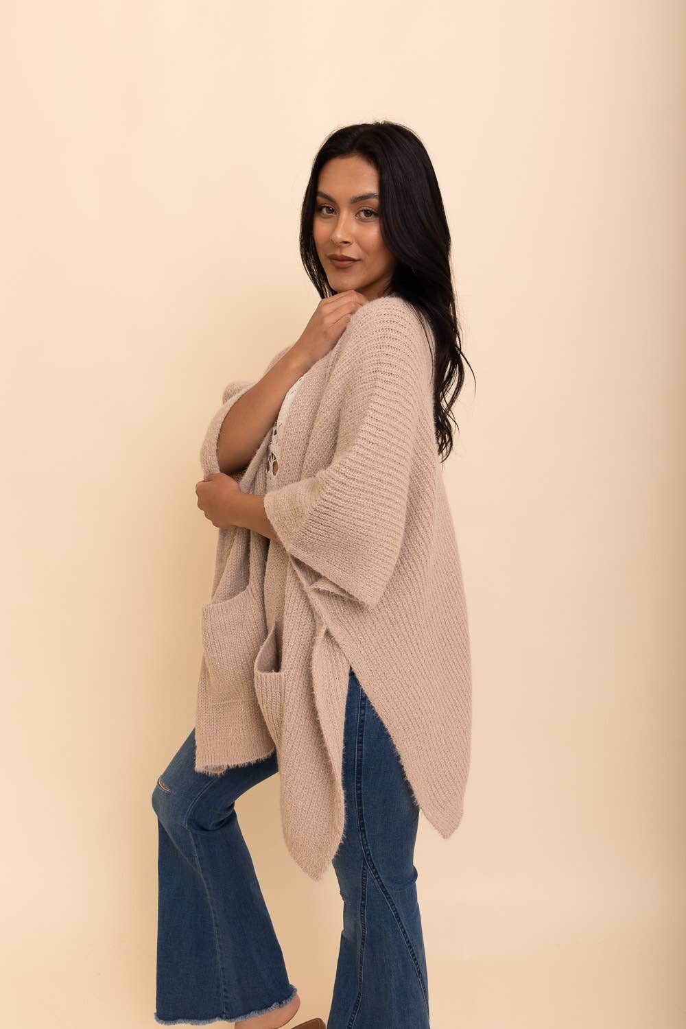 Clara Boucle Cardigan Poncho