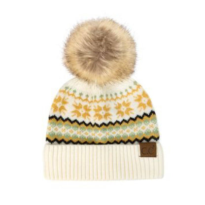 C.C Nordic Fair Isle Beanie