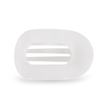 Round Flat Hair Clip | Med. | Coconut White