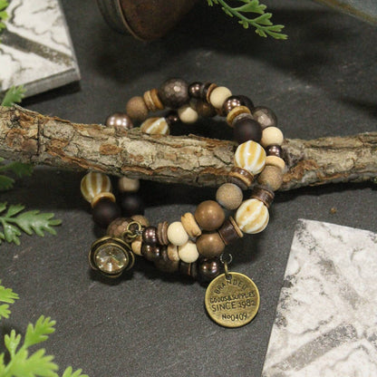Earth Tone Gem Wrap Bracelet