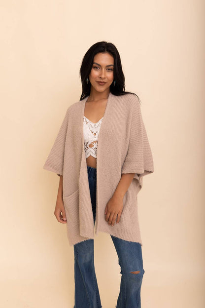 Clara Boucle Cardigan Poncho