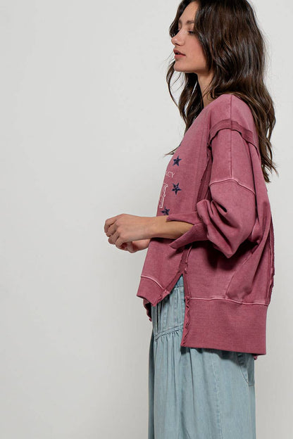 Born Free Eagle Sweatshirt | Violet