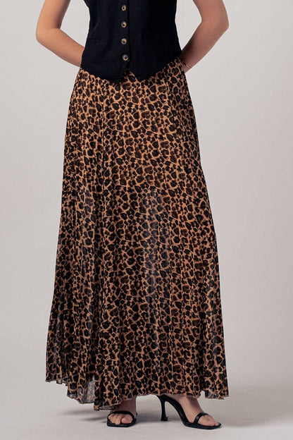 Leona Pleated Midi Skirt