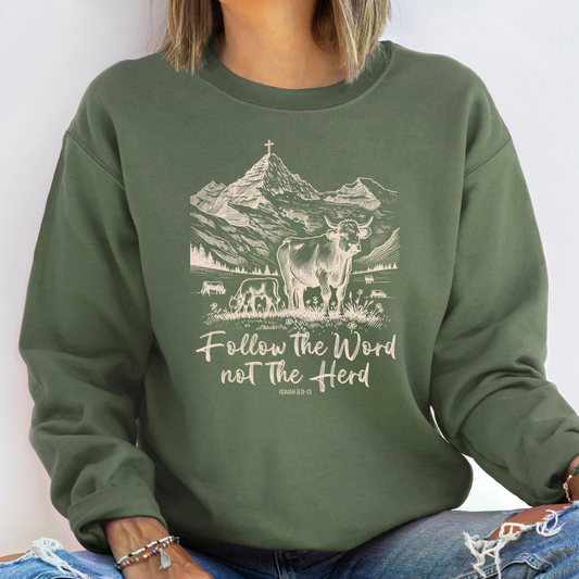 Follow The Word Sweatshirt | Military Green