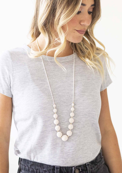 The Uptown Girl Necklace- Cream