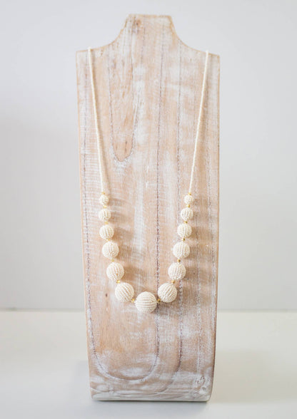 The Uptown Girl Necklace- Cream