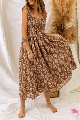 The Sun Will Rise Smocked Maxi Dress