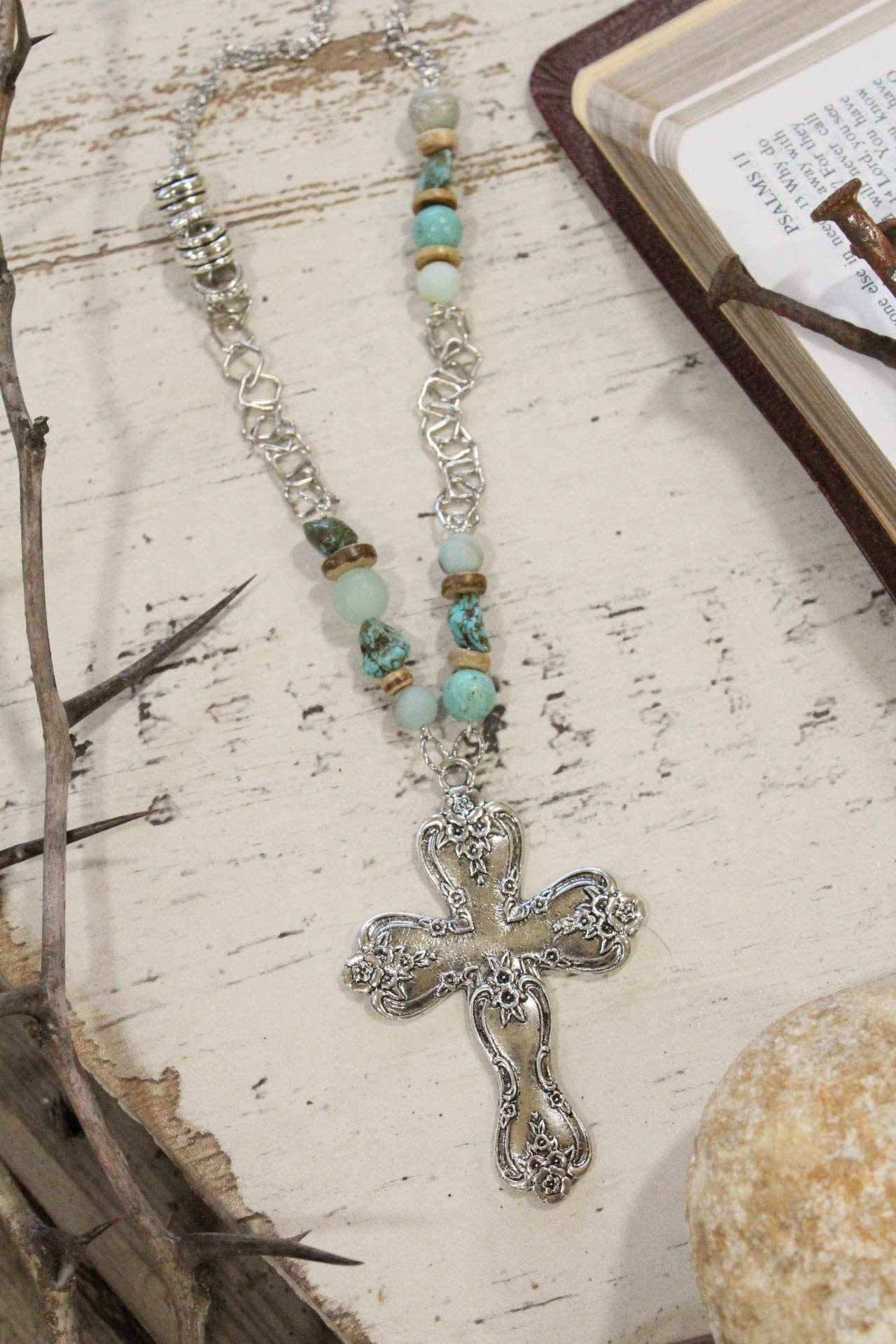 When The Root Is Deep Cross Necklace