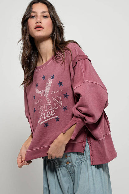 Born Free Eagle Sweatshirt | Violet