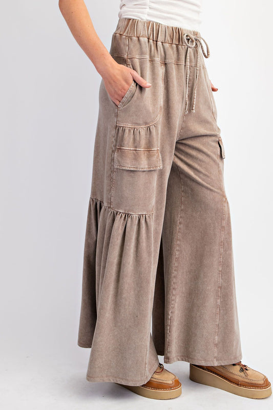 Rosie Ruffle Terry Pants | Mocha