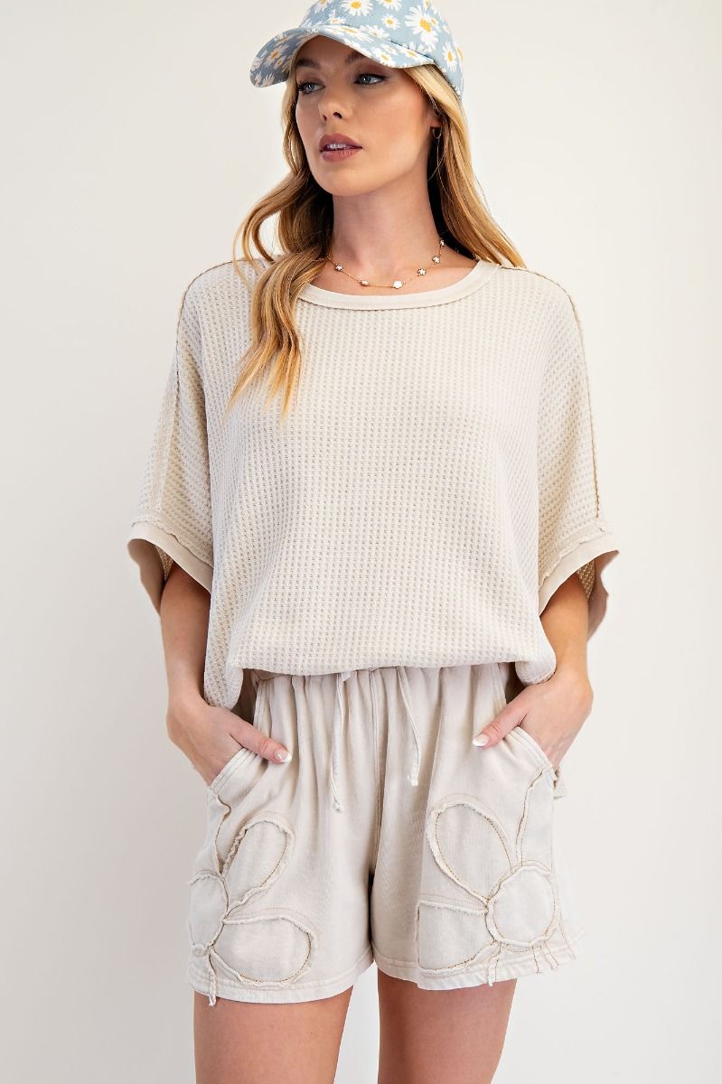 Bloom Knit Shorts | Khaki