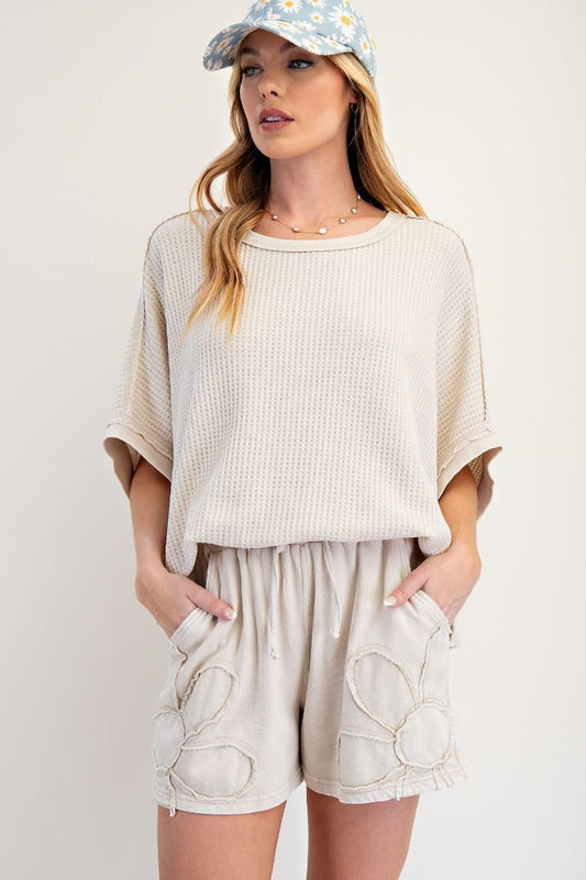 Bloom Knit Shorts | Khaki