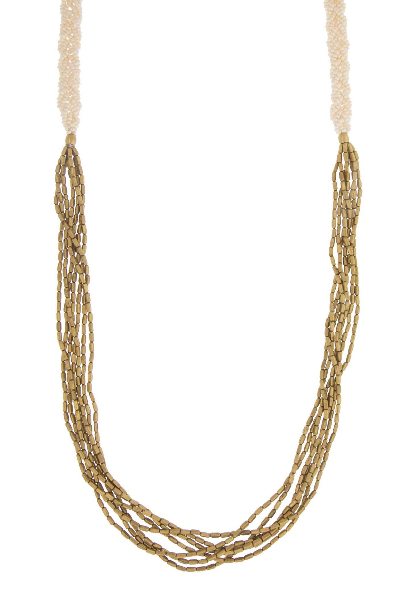 Hema Herringbone Necklace- Cream