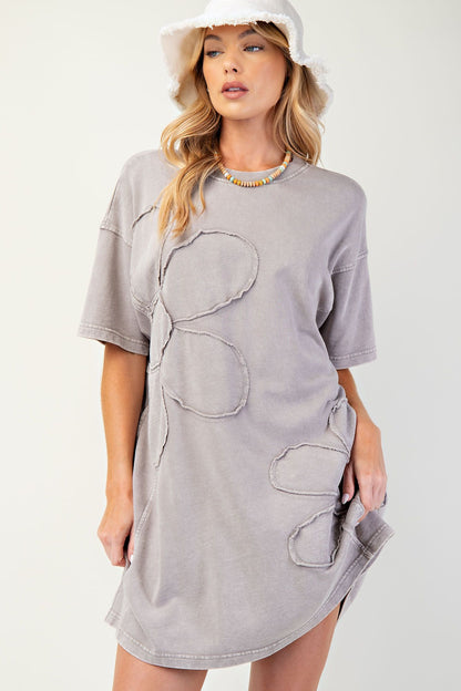 Daisy Patch T-Shirt Dress | Ash