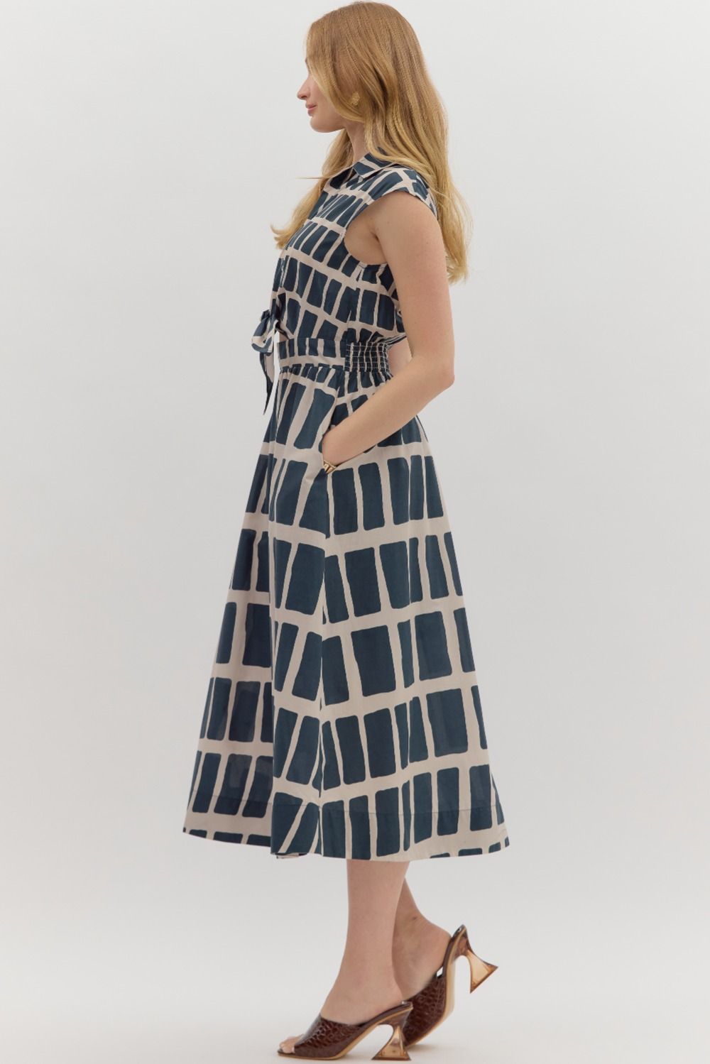 Navy Blueprint Dress