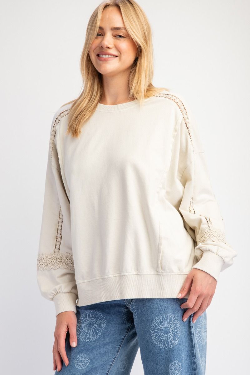 Juliette Lace Pullover | Ecru