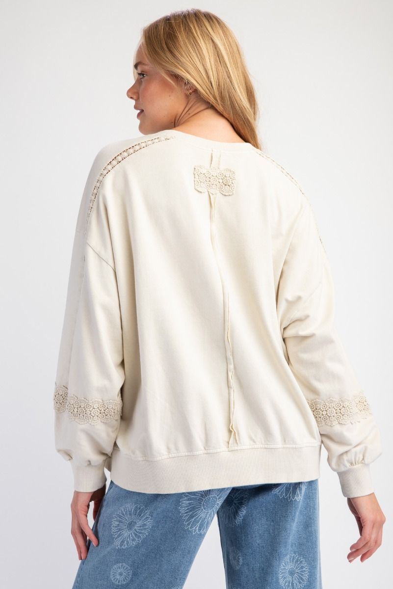 Juliette Lace Pullover | Ecru