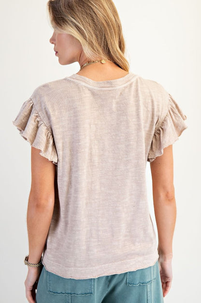 Ruffle Ridge Tee | Mushroom
