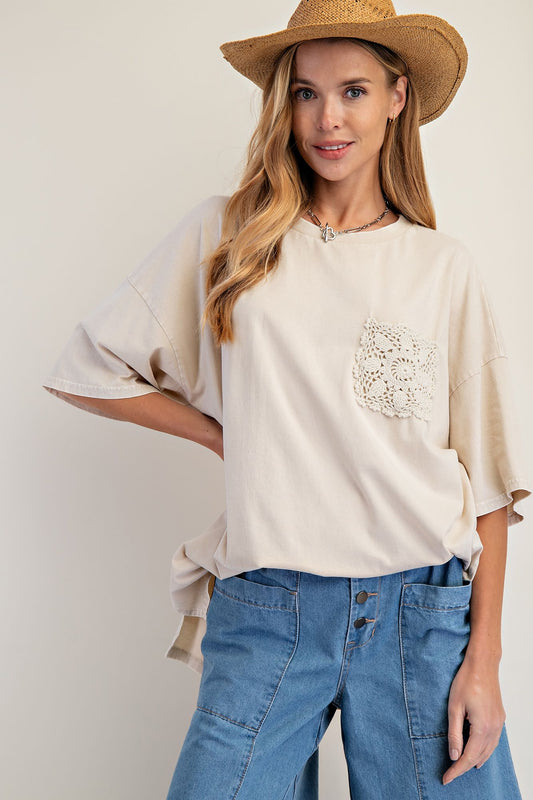 Ember Oversized Tee | Lt Khaki